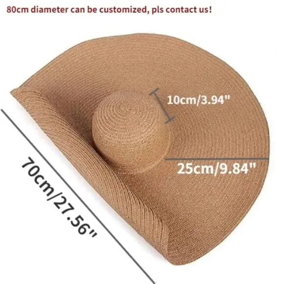 Oversize floppy Straw Hat in 8 colors